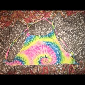 TYE DYE HALTER TOP BIKINI TOP